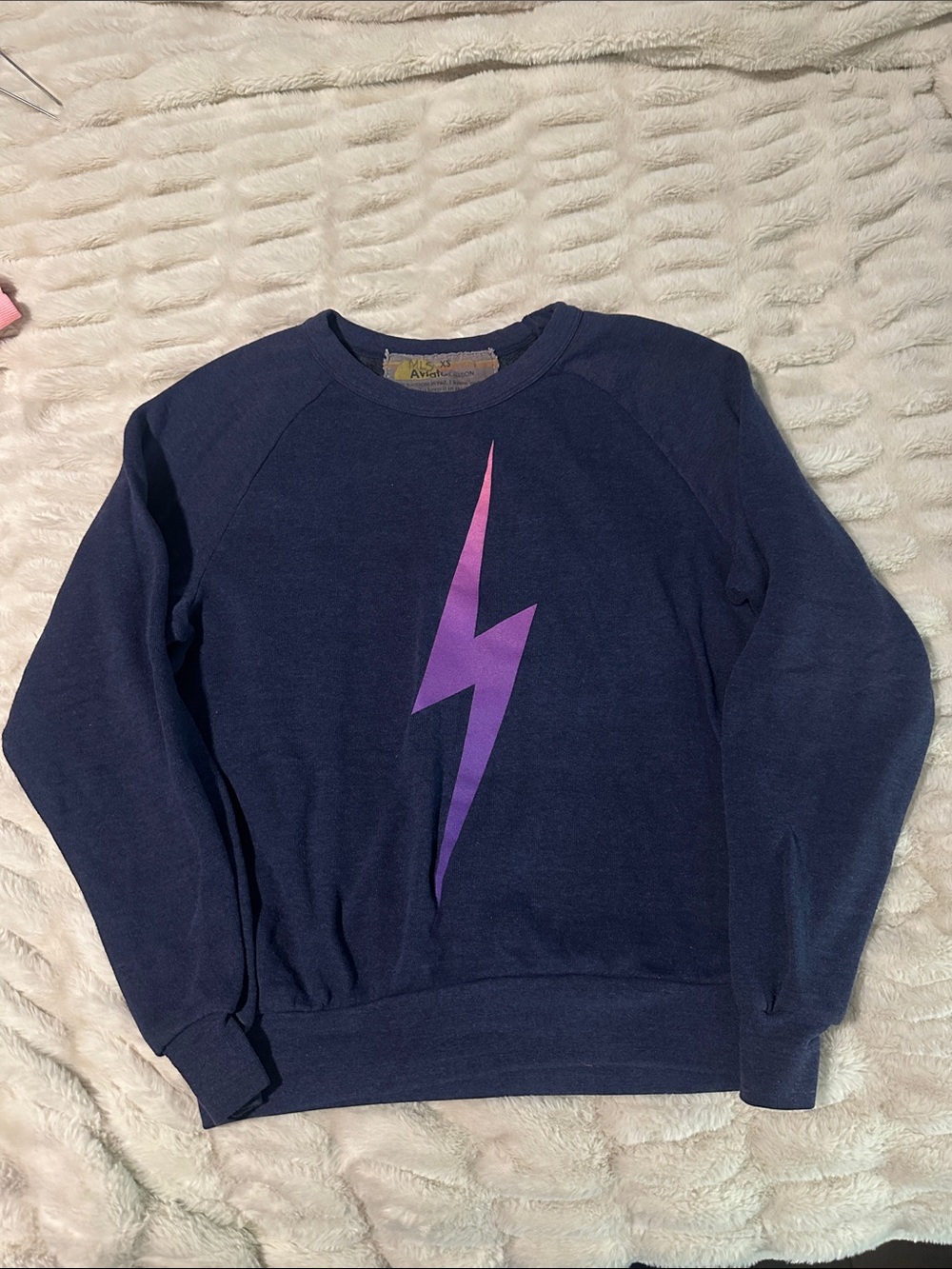 Aviator Nation Women’s Bolt Crew Sweatshirt Size XS